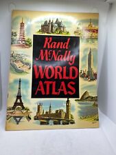 Vintage Rand McNally World Atlas 1961 Map Of World