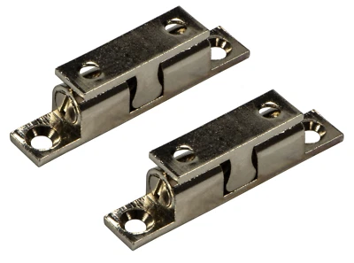 2x Kugelschnäpper Schrauben Doppel Möbelschnäpper Türschnäpper Edelstahl Optik - Bild 1 von 4