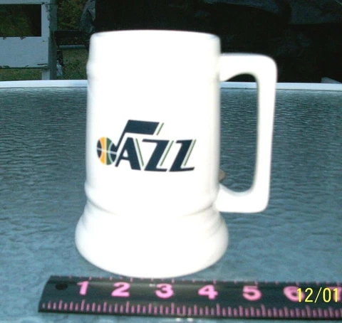 Vintage Utah Jazz Coors Light Beer Stein Mug Ceramic Cup Cover