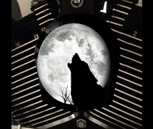 Harley Davidson Custom Horn cover Touring Dyna Softail Sportster M8 WOLF - Picture 1 of 1