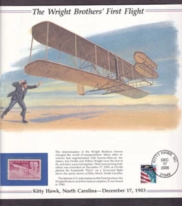STAMP PANEL FOR WRIGHT BROTHERS' FIRST FLIGHT US#C45 & #3980 - Picture 1 of 2