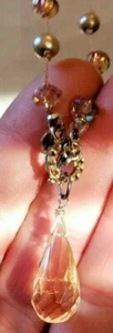 EMILY AUSTIN String Pearl & Faceted Glass Bead Necklace 20" Tear Drop 925 - Picture 1 of 5