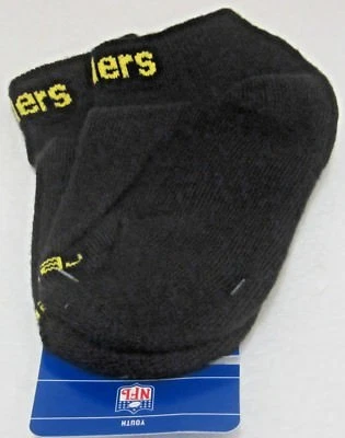 NFL Pittsburgh Steelers Calcetines al Tobillo Negros Juveniles de Reebok, Talla 7-9 Foto 1 de 2