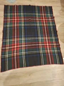 WILLIAMS SONOMA Tartan Plaid Wool Throw Blanket- 58" x 48" - Picture 1 of 6