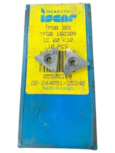 (9 Pcs) Iscar TPGB 322 Grade: IC 20 Carbide Inserts - Picture 1 of 1