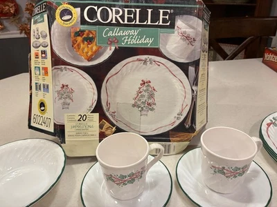 De colección. Vajilla de vacaciones Corelle Callaway 20 un. diseño de Navidad, ¡4 lugares! Foto 1 de 4