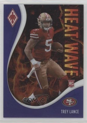 2021 Panini Phoenix Heat Wave Purple /125 Trey Lance #15 Rookie RC - Image 1 of 2