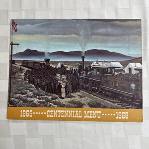 Menu cena centenario Union Pacific RR 1969 Domeliner città di Los Angeles - Foto 1 di 11