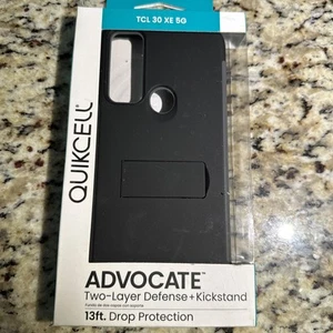 Quikcell Advocate Black Phone Case W/ Kickstand For TCL 30 XE 5G - Picture 1 of 3