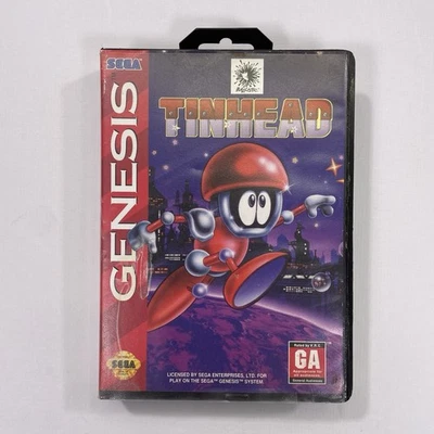 Tinhead Sega Genesis Completo CIB Auténtico con Manual y Pestaña Colgante Único Dueño Foto 1 de 4