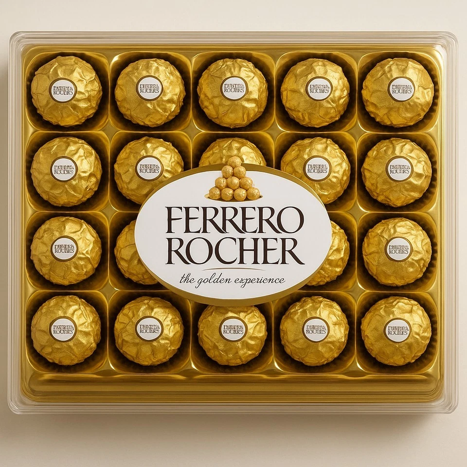 Ferrero Rocher Milk Chocolate Pralines Gift Box 24 Pieces 300g - Image 1 of 1