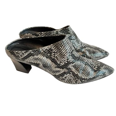 AGL Cuero Punta Punta Punta Mules Grisu Serpiente Estampado 11/42 Attilio Giusti Leombruni Foto 1 de 4