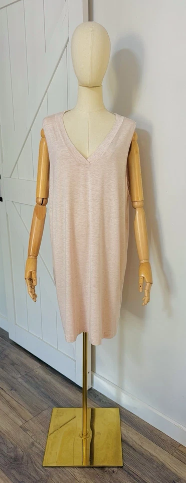 Hanro 女式 XL 码香槟 V 领背心睡衣休闲服希瑟粉色 — 第 1/4 张图片