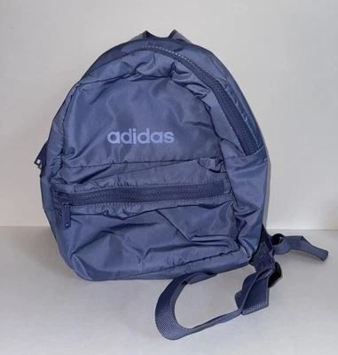 Adidas Mini Backpack Purple Logo Adjustable - Image 1 of 4