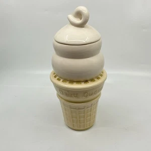 Dairy Queen Ice Cream Cone Cookie Jar W/ Lid 2010 10" - Picture 1 of 8