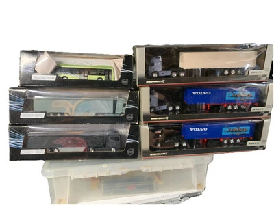 Set of 6 Motorart 13083 Volvo FH12 Globetrotter Tractors + Hybrid Bus 1/87 NEW - Image 1 of 4