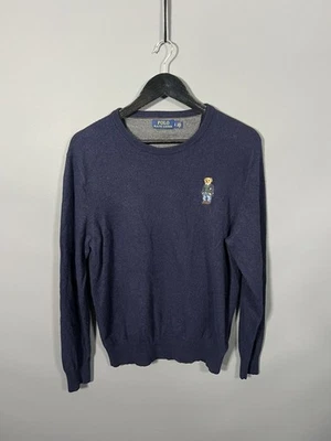 RALPH LAUREN POLO BEAR Jumper - Large - Wool - Navy - Great Condition -Mens - Image 1 of 4