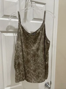 chicos Women Gorgeous Taupe Beige Animal Print Sleeveless Top Sz 3 Gorgeous - Picture 1 of 3