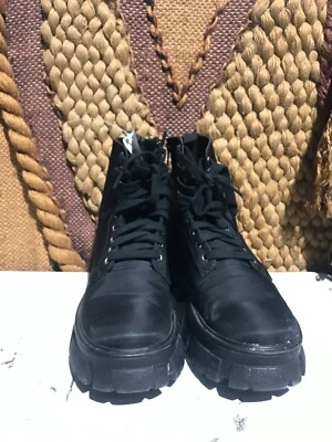 Bota de Combate Steve Madden Thora-P Negra EE. UU. Talla 10M Foto 1 de 4