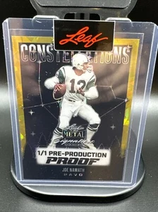 2024 Leaf Metal Signature Series Pre-Production Proof 1/1 Joe Namath - Picture 1 of 2