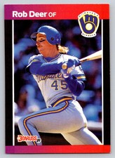 1989 Donruss Milwaukee Brewers Baseball Card #173 Rob Deer