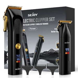 Professional Hair Clippers for Men Cordless Beard Trimmer Sets with LED Display - Picture 1 of 12