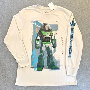 Disney Buzz Lightyear Long Sleeve Shirt White Boys Large - Picture 1 of 4
