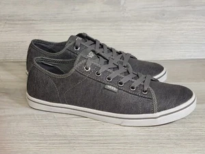 Van Ferris Lo Pro Womens 9 gray Canvas Skater Shoes Preowned - Picture 1 of 12