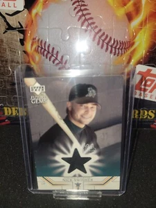 Nick Swisher 2002 GAME USED JERSEY CARD YANKEES BRAVES - Picture 1 of 2