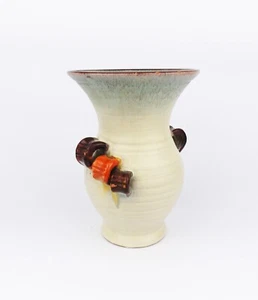 Vintage 1930s Art Deco Vase by DITMAR URBACH Czechoslovakia Brown & Pale - Picture 1 of 9