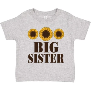 Inktastic Big Sister Announcement Sunflowers Toddler T-Shirt Siblings Sis Childs - Picture 1 of 14