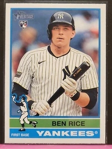 2025 Topps Heritage Ben Rice Yankees Short Print Rookie Card - Picture 1 of 1
