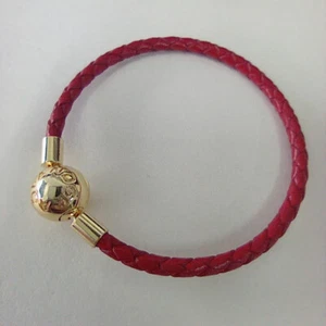 Moments Rot Leder Geflochten Armband ALE S925 Pandora - Bild 1 von 10