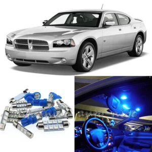 For 2006-2010 Dodge Charger Premium Blue LED Interior Lights Kit 13 Pieces - Picture 1 of 8