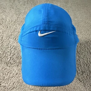 NIKE Hat Cap Men Blue Strapback Tailwind 7 Panel Reflective Featherlight Dri-fit - Picture 1 of 9