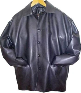 Mens Openspace Veganline.com vegan Faux Leather button jacket 46 inch made in UK - Picture 1 of 1