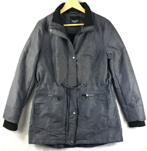 Jeanswest Jacket Coat Womens Size 10 Black Grey Full Zip NO Hoody - Picture 1 of 14