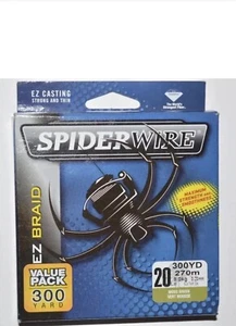 NUOVO SPIDER WIRE EZ TRECCIA VALUE PACK 300 YARD CONFEZIONI 15- LB - Foto 1 di 1