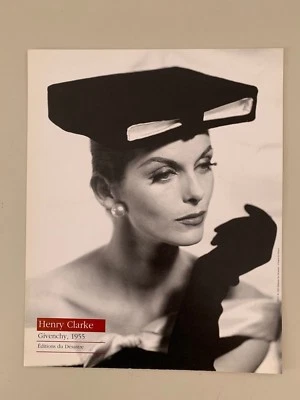 HENRY CLARKE,'GIVENCHY,1955' RARE AUTHENTIC 1990 ART PHOTO PRINT Foto 1 de 4
