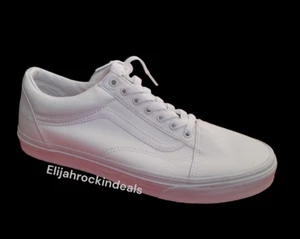 NEW VANS OLD SKOOL TRUE WHITE CANVAS SHOES - Picture 1 of 8