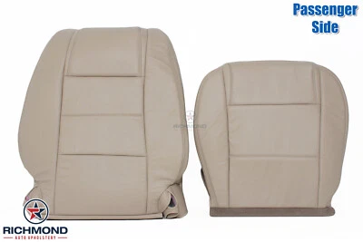 Ford Mustang V6 2005-2009 - Cubiertas de asiento de cuero completas del lado del pasajero tostado Foto 1 de 4