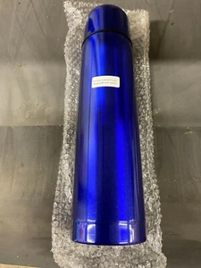 FINE ELEMENTS 1 LITRE BLUE FLASK WITH VACUUM SCREW LID  - Picture 1 of 3