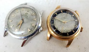 VINTAGE CYMA CYMAFLEX AUTOMATIC BUMPER STEEL 34MM MENS WATCH - Picture 1 of 11