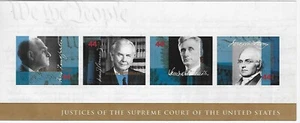US Supreme Court Justices 44c Stamp Pane of 4 Scott #4422 - Picture 1 of 1