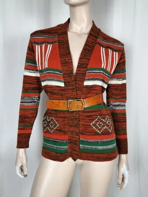 Suéter Cárdigan Tejido Años 70 De Colección S-ML Foto 1 de 4