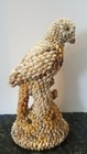 Vintage Handcrafted Sea Shell Folk Art Bird on Branch Figurine Beach Decor 