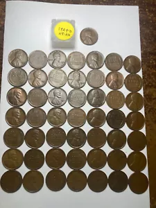 1929-D LINCOLN WHEAT CENT PENNY ROLL, all coins "XF/AU" grade, SUPERB ROLL! - Picture 1 of 13
