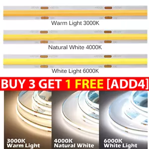 5M 10M COB LED Strip 320LEDs/M High Density Flexible FOB Led Tape Light 12V 24V - Picture 1 of 17