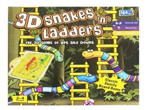 SNAKES & LADDERS travel board game family fun night kids holidays 3D challenge