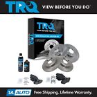 TRQ Brake Pad & Rotor Kit Semi Metallic Front & Rear w/Chemicals